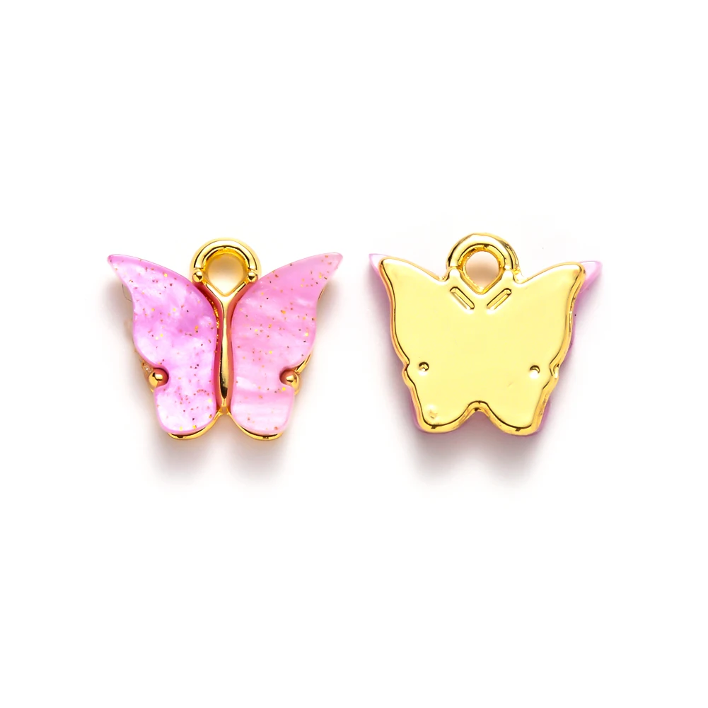 10pcs Alloy Butterfly Pendants Resin Glitter Powder Golden Cyan Charms For DIY Jewelry Making 13x13~15x3.5mm, Hole: 2mm
10pcs Alloy Butterfly Pendants Resin Glitter Powder Golden Cyan Charms For DIY Jewelry Making 13x13~15x3.5mm, Hole: 2mm