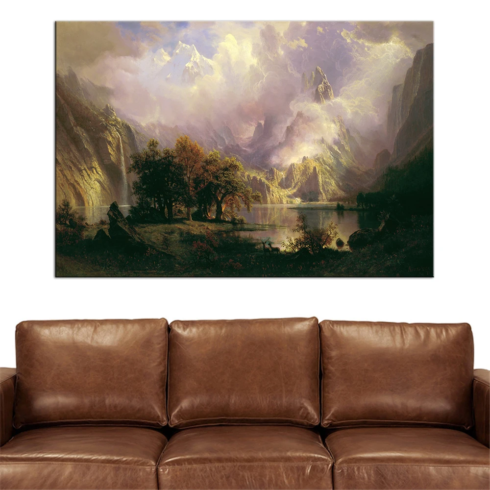 Large size canvas Art Print Painting Albert_Bierstadt Decoration Wall Decor Wall oil painting No frame wall pictures classic art 
Large size canvas Art Print Painting Albert_Bierstadt Decoration Wall Decor Wall oil painting No frame wall pictures classic art