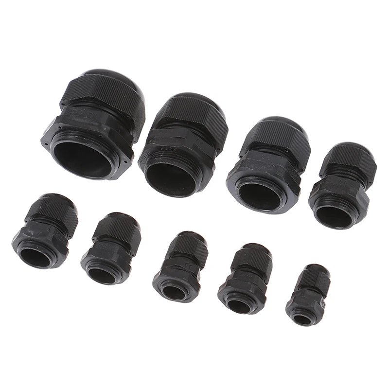 10Pcs Waterproof Cable Gland Cable Entry IP68 PG7-PG29 Black Nylon Connector Waterproof plastic cable glands
10Pcs Waterproof Cable Gland Cable Entry IP68 PG7-PG29 Black Nylon Connector Waterproof plastic cable glands