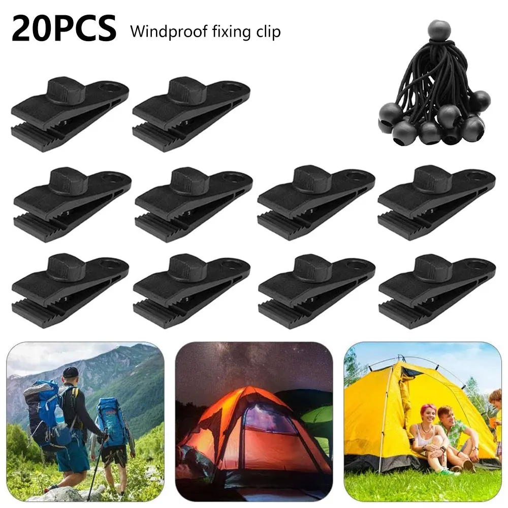10Pcs Tarp Clips Bungee Ball Set Awning Clamps Lock Grip Set Tent Fastener Clip Holder Plastic Windproof Clip for Camping Canopy
10Pcs Tarp Clips Bungee Ball Set Awning Clamps Lock Grip Set Tent Fastener Clip Holder Plastic Windproof Clip for Camping Canopy