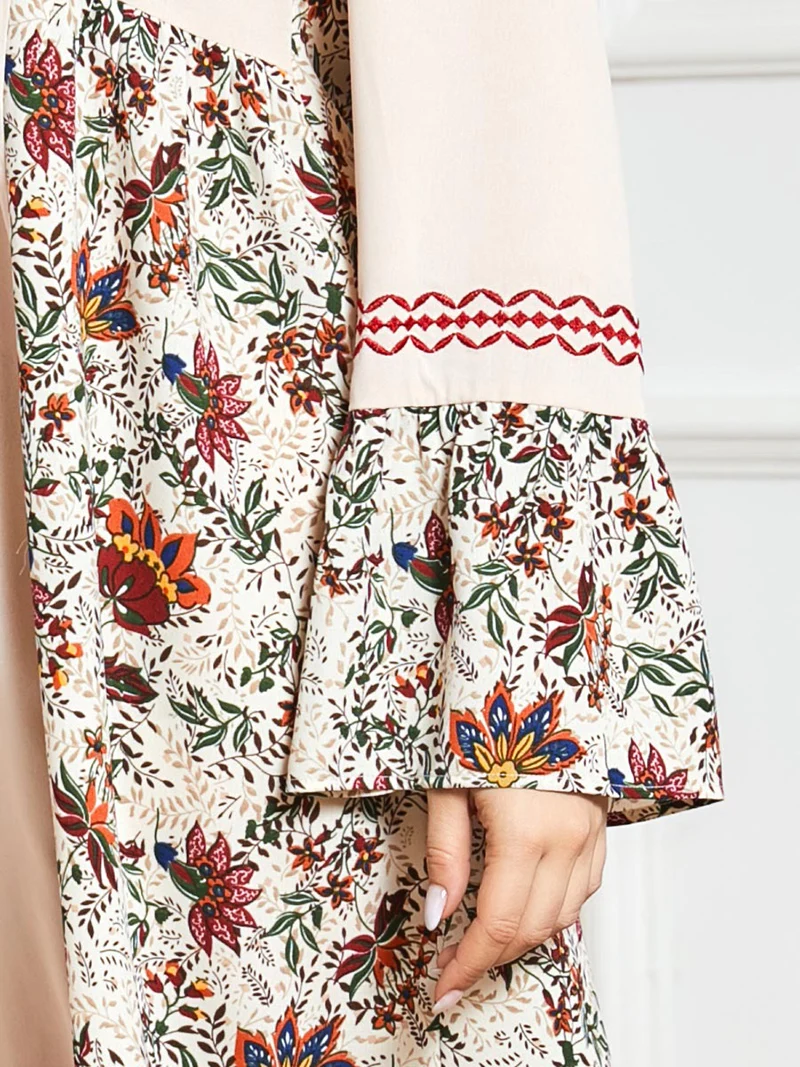 Large Size 4XL clothing Women flare sleeve o neck Embroidery Flower Printed Casual Loose Spring Autumn Long Maxi dress female
Large Size 4XL clothing Women flare sleeve o neck Embroidery Flower Printed Casual Loose Spring Autumn Long Maxi dress female