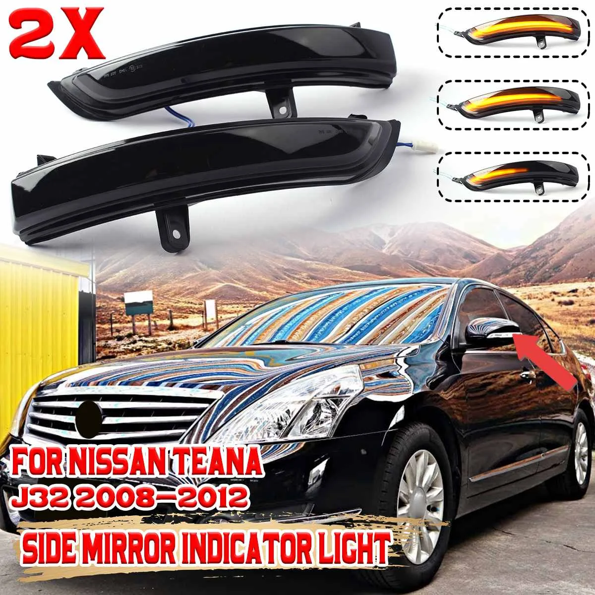 2pcs Dynamic LED Turn Signal Light Lamp For Nissan Teana J32 2008-2012 Side Rearview Wing Mirror Indicator Light Blinker Lamp
2pcs Dynamic LED Turn Signal Light Lamp For Nissan Teana J32 2008-2012 Side Rearview Wing Mirror Indicator Light Blinker Lamp