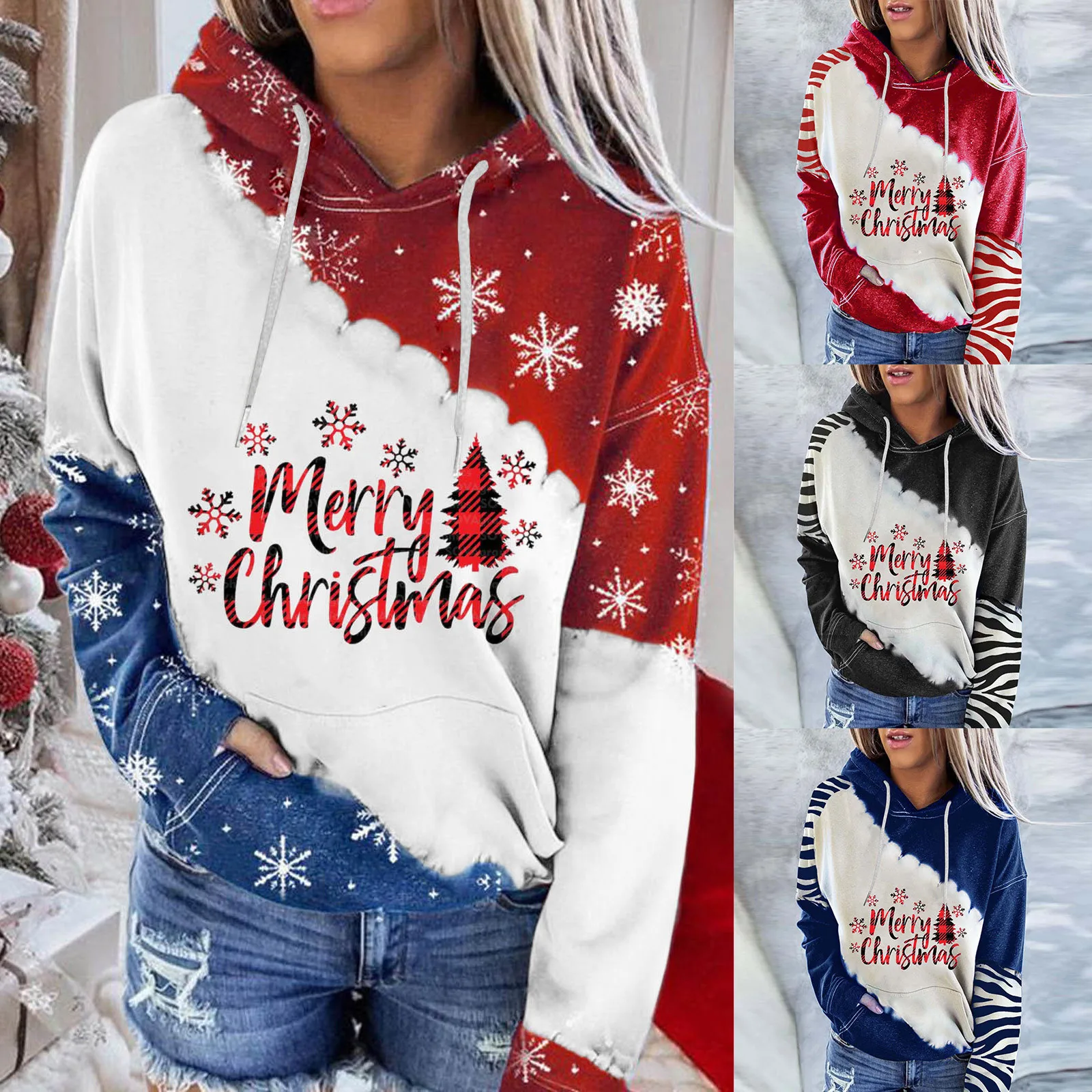 New Merry Christmas Hoodie Women Letter Print Color Patchwork Long-sleeve Oversized Sweatshirt Casual Blouse Pullover Top Femme
New Merry Christmas Hoodie Women Letter Print Color Patchwork Long-sleeve Oversized Sweatshirt Casual Blouse Pullover Top Femme