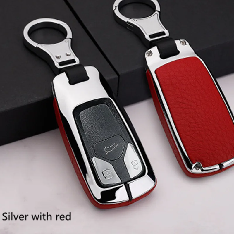 Alloy Leather car Key Cover Holder Case For Audi New Q7 TT A4 B9 A7 TDI Quattro TTS Sline Smart Key Protect
Alloy Leather car Key Cover Holder Case For Audi New Q7 TT A4 B9 A7 TDI Quattro TTS Sline Smart Key Protect