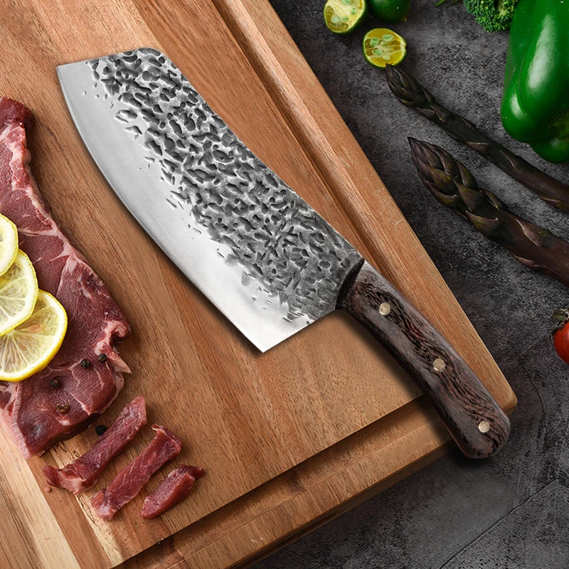 Фото Кованый кухонный нож ручной работы 6 5 дюйма китайский мясной шеф - купить