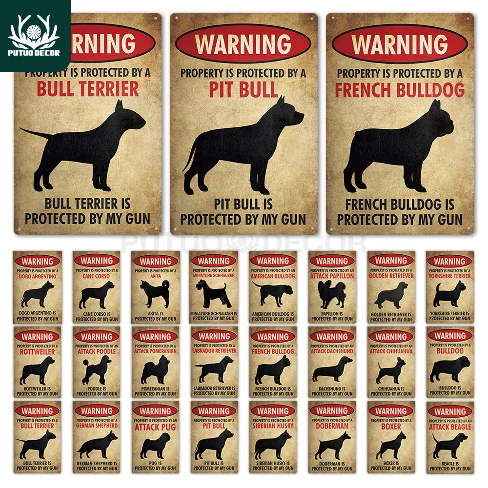 Putuo Decor Dog Warning Vintage Tin Sign Metal Sign Lover Protected Pet Sign Wall Decor Farm Home Kennel Doghouse Decoration
Putuo Decor Dog Warning Vintage Tin Sign Metal Sign Lover Protected Pet Sign Wall Decor Farm Home Kennel Doghouse Decoration