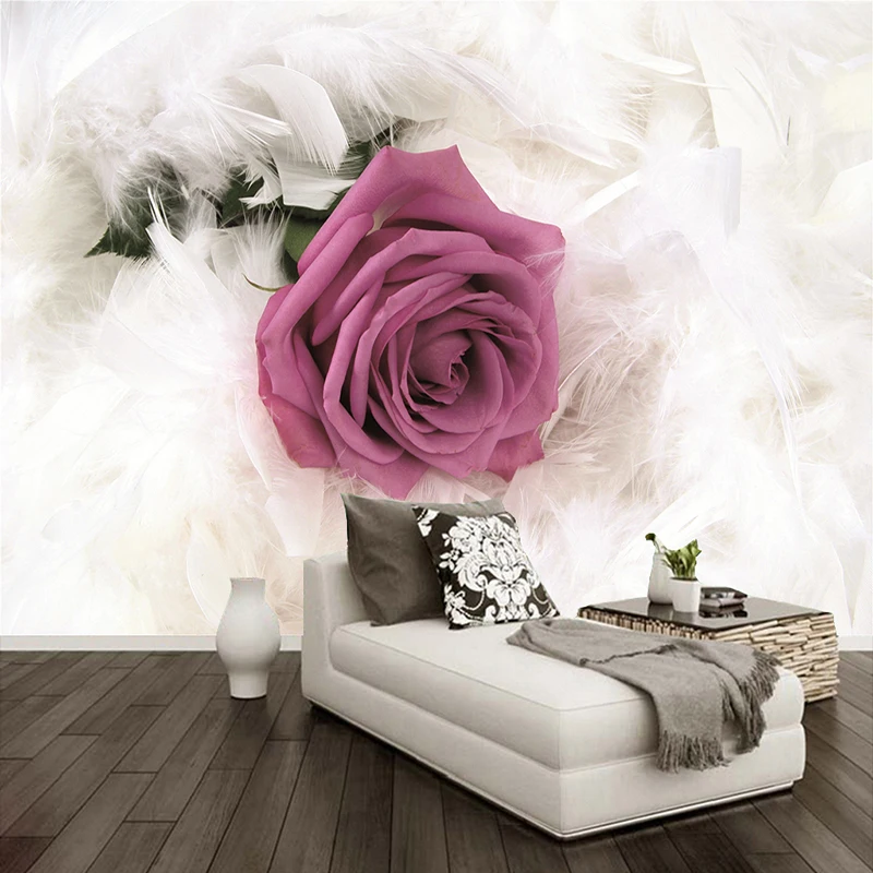 Custom Photo Mural Modern Fashion Rose Flower Feather Art Wall Painting Living Room TV Background Wallpaper For Bedroom Walls 3D
Custom Photo Mural Modern Fashion Rose Flower Feather Art Wall Painting Living Room TV Background Wallpaper For Bedroom Walls 3D