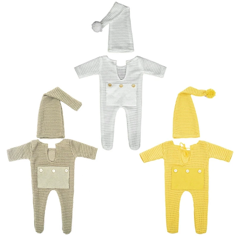 03KD 2 Pcs Newborn Photography Props Crochet Outfit Baby Romper Hat Set Infants Photo Shooting Beanies Jumpsuit Bodysuit
03KD 2 Pcs Newborn Photography Props Crochet Outfit Baby Romper Hat Set Infants Photo Shooting Beanies Jumpsuit Bodysuit