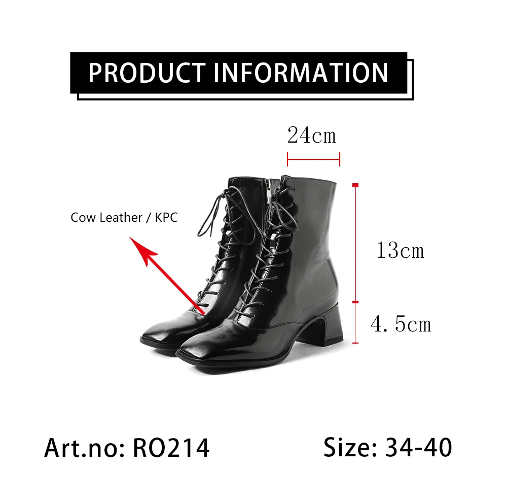 RJN New Stylishl Boots Classic Square Toe High Quality Genuine Leather Handmade Shoes Women Mid-heel Zipper Lady Boots RO214
RJN New Stylishl Boots Classic Square Toe High Quality Genuine Leather Handmade Shoes Women Mid-heel Zipper Lady Boots RO214