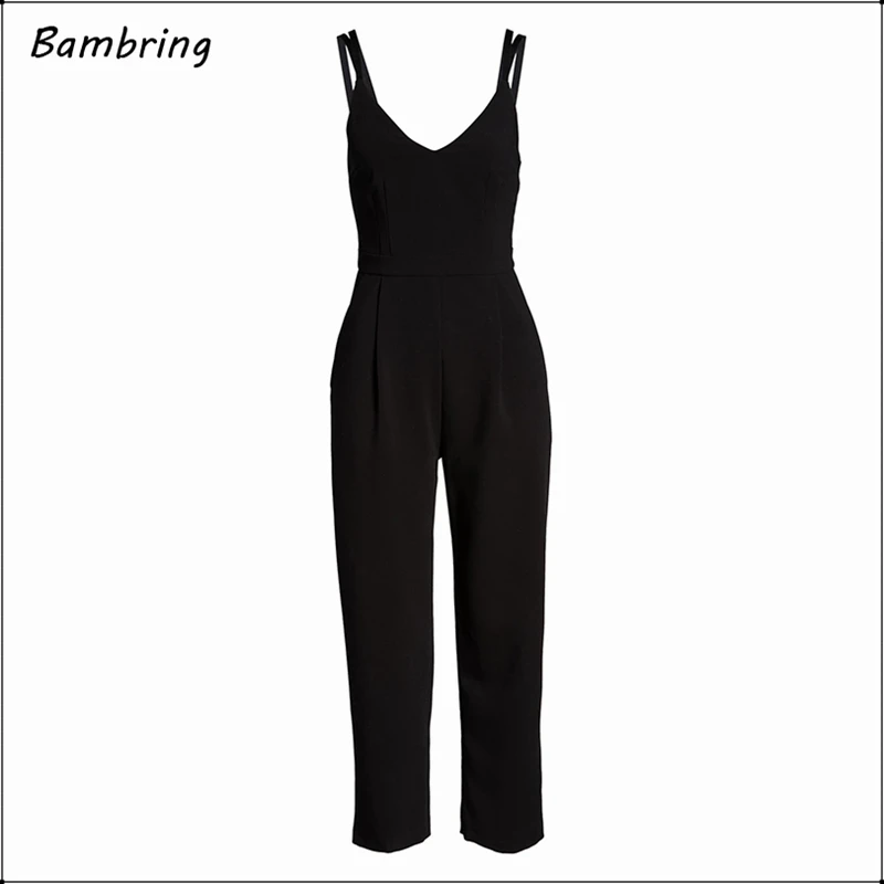 Women Fashion V Neck Sleeveless Spaghetti Straps Jumpsuits Elegant Backless Rompers Office Lady Strapless Overalls 2021 Custom
Women Fashion V Neck Sleeveless Spaghetti Straps Jumpsuits Elegant Backless Rompers Office Lady Strapless Overalls 2021 Custom