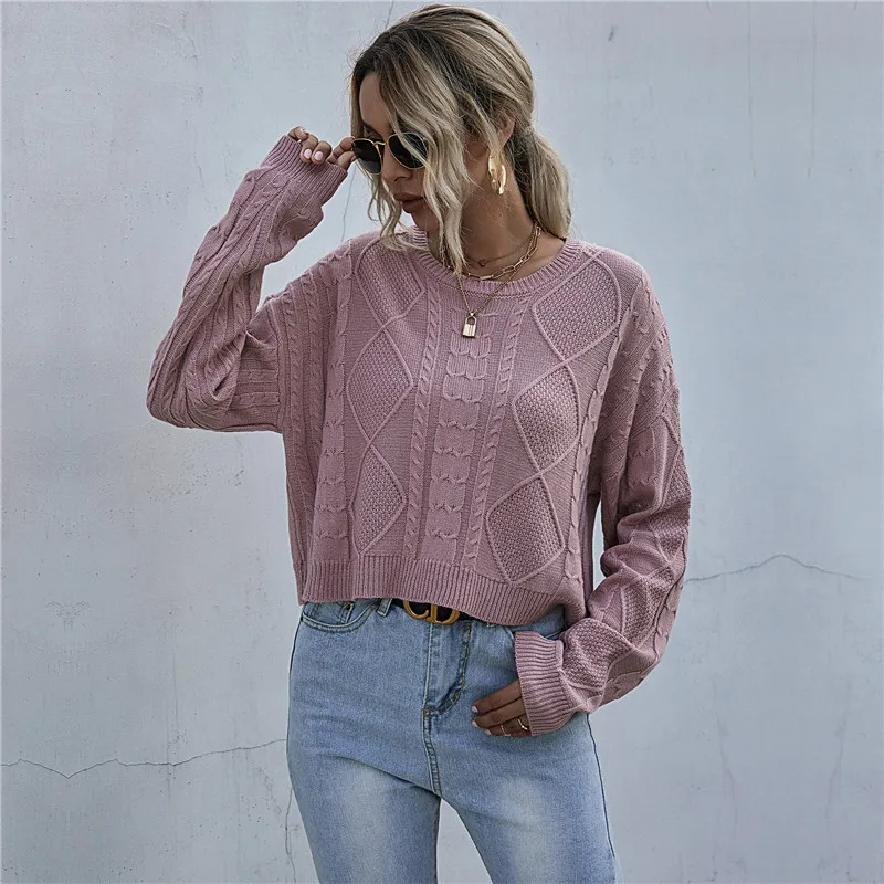 Short Twist Jumper Sweater Women Autumn Winter Solid Full Sleeve Pullovers Sweater Tops For Women 2020 New Fashion
Short Twist Jumper Sweater Women Autumn Winter Solid Full Sleeve Pullovers Sweater Tops For Women 2020 New Fashion