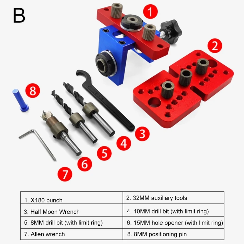 3 in 1 Woodworking Pocket Hole Drill Guide Locator Auxiliary Positioning Drilling Furniture Connecting Hole Puncher Hand
3 in 1 Woodworking Pocket Hole Drill Guide Locator Auxiliary Positioning Drilling Furniture Connecting Hole Puncher Hand