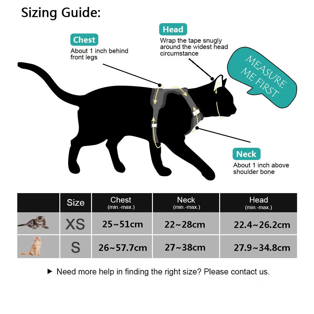 Cat Harness and Leash Set for Escape Proof Cat Vest Harness With Reflective Strips Adjustable Soft Mesh Vest for Kitten Puppy
Cat Harness and Leash Set for Escape Proof Cat Vest Harness With Reflective Strips Adjustable Soft Mesh Vest for Kitten Puppy