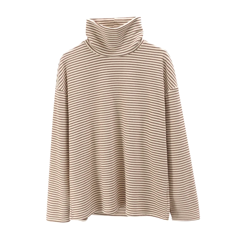 2020 Winter New Dralon Turtleneck Striped Bottoming Shirt for Women Thickened Warm and Comfortable All-Matching Inner Wear Long
2020 Winter New Dralon Turtleneck Striped Bottoming Shirt for Women Thickened Warm and Comfortable All-Matching Inner Wear Long