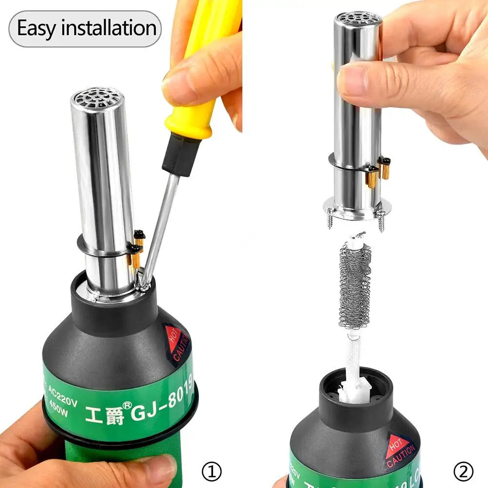 Portable BGA Rework Soldering Station Hot Air Blower Heat Gun With Temperature Control Hand-held Hot Air Gun 4pcs Nozzle Choice
Portable BGA Rework Soldering Station Hot Air Blower Heat Gun With Temperature Control Hand-held Hot Air Gun 4pcs Nozzle Choice