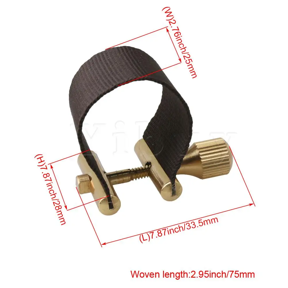 Yibuy Brown Sax Metal Cloth Hoop Ligature Fastener for Bakelite Mouthpiece 
Yibuy Brown Sax Metal Cloth Hoop Ligature Fastener for Bakelite Mouthpiece