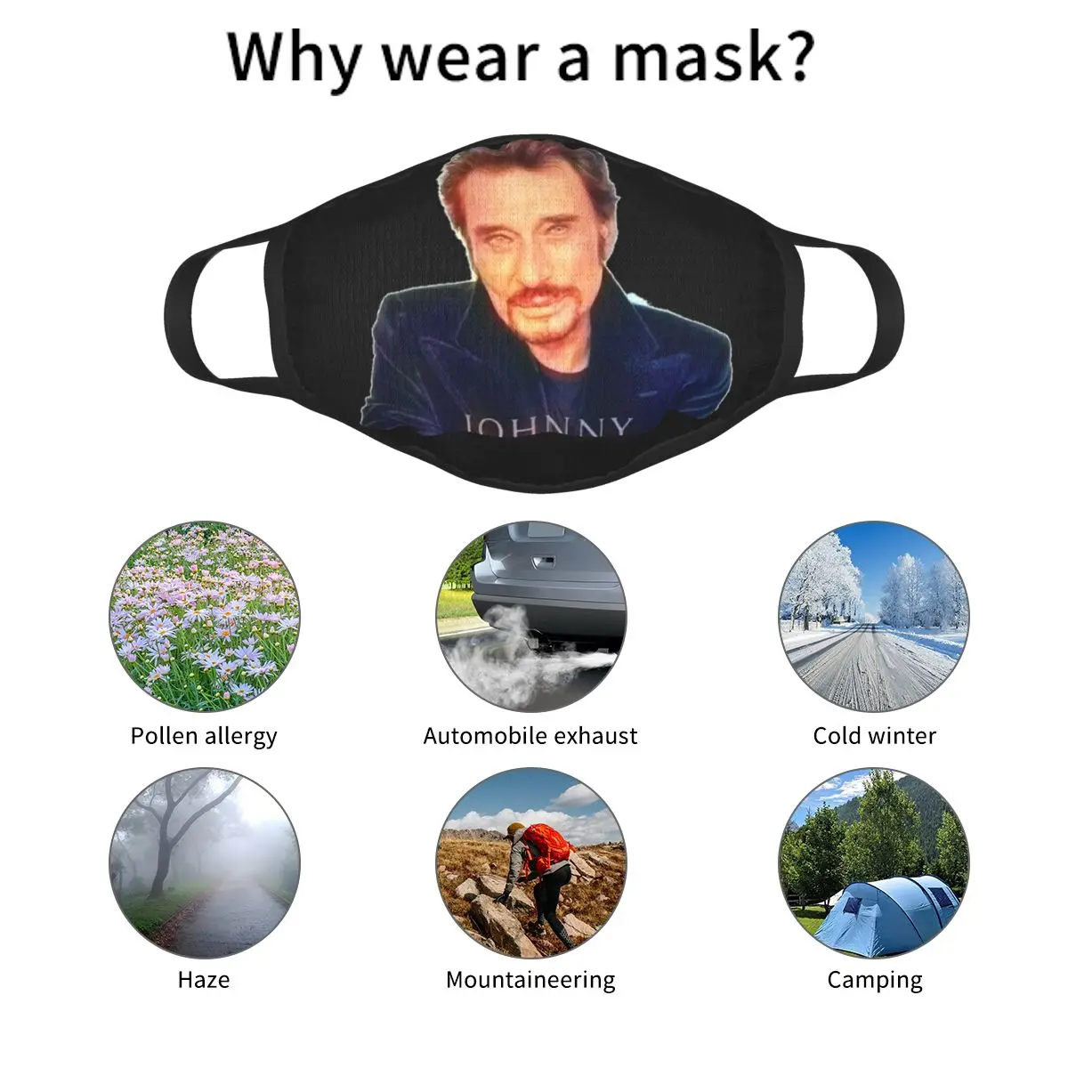 Johnny Hallyday Reusable Face Mask French Singer Rock Music Anti Haze Dustproof Mask Protection Mask Respirator Mouth Muffle
Johnny Hallyday Reusable Face Mask French Singer Rock Music Anti Haze Dustproof Mask Protection Mask Respirator Mouth Muffle