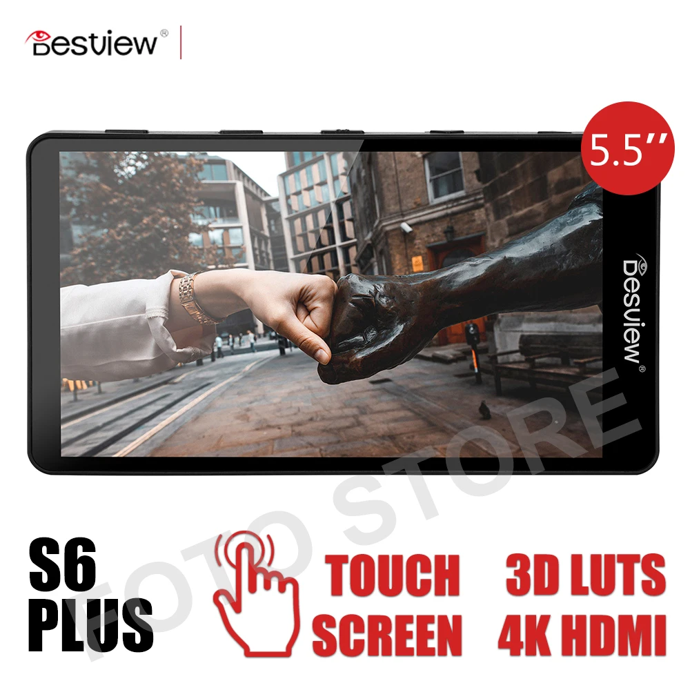 Bestview S6 Plus 5 дюймовый полный сенсорный экран 3D LUT полевой монитор 4K HDMI FHD 1080P на