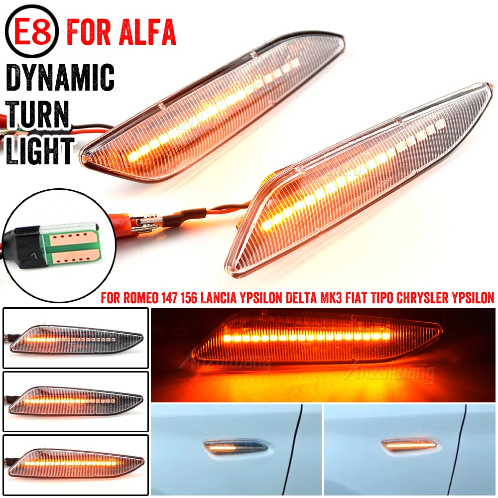 

For Alfa Romeo 147 156 Fiat Tipo Lancia Delta Ypsilon 60686516 Dynamic Side Marker Light Turn Signal Blinker Indicator Lamp