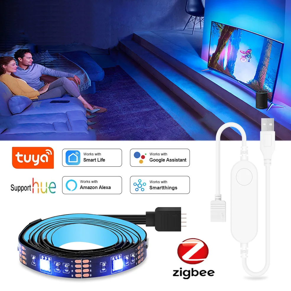 Светодиодная лента Zigbee с поддержкой Wi-Fi и подсветкой 5 в пост. Тока | Лампы
