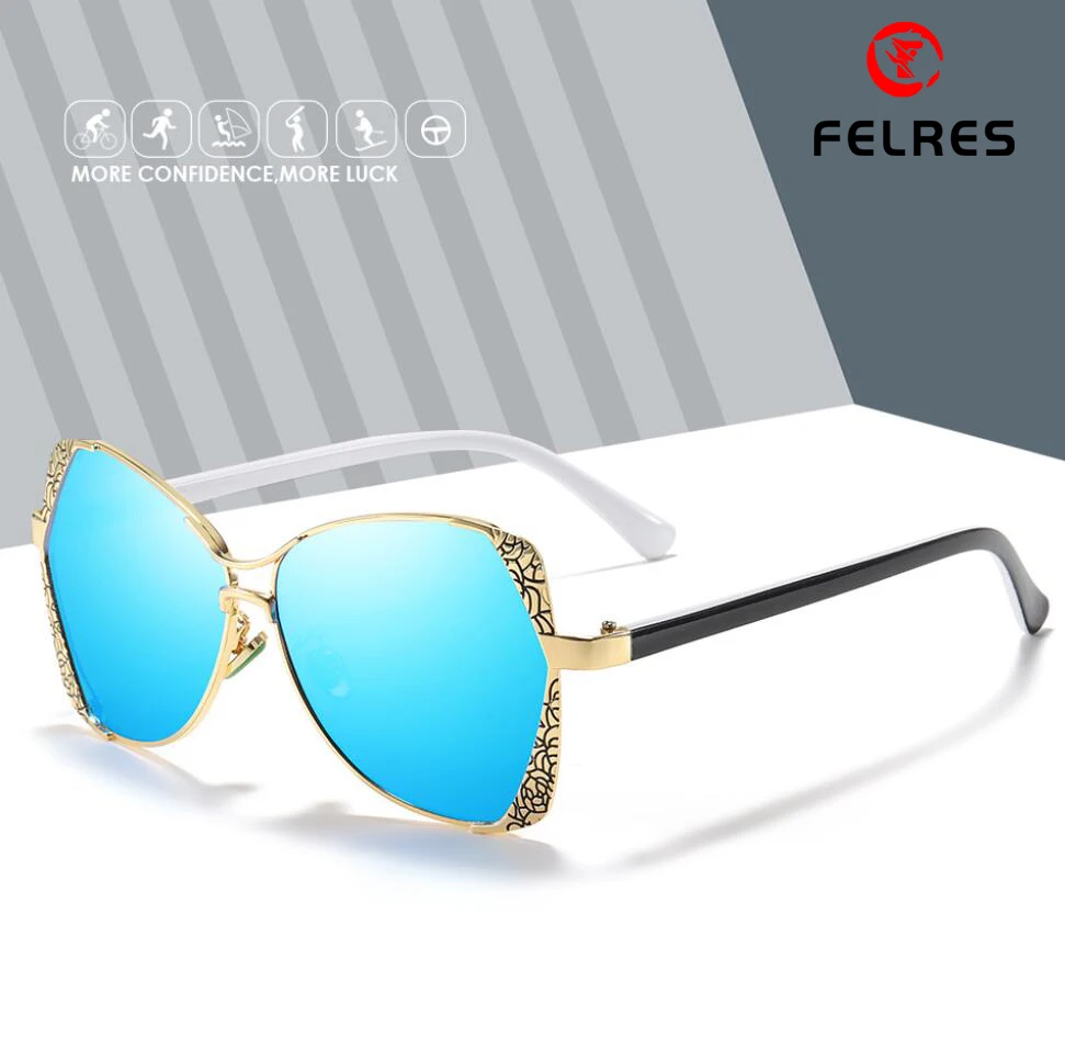 FELRES Fashion Polarized Retro Sunglasses For Women Luxury Brand Design Classic Ladies Beach Outdoor Driving Glasses S8768
FELRES Fashion Polarized Retro Sunglasses For Women Luxury Brand Design Classic Ladies Beach Outdoor Driving Glasses S8768