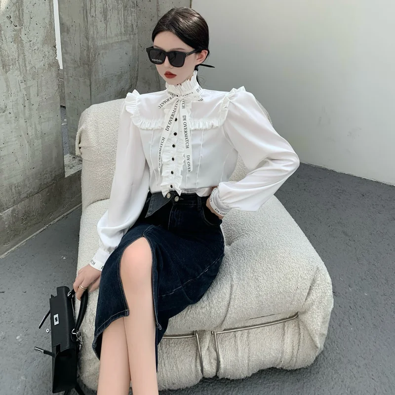 Женский джинсовый костюм с бантом, рубашка с коротким рукавом-фонариком и надписью «съедобное дерево» с бантом и высокой талией, модный кос... 
Женский джинсовый костюм с бантом, рубашка с коротким рукавом-фонариком и надписью «съедобное дерево» с бантом и высокой талией, модный кос...