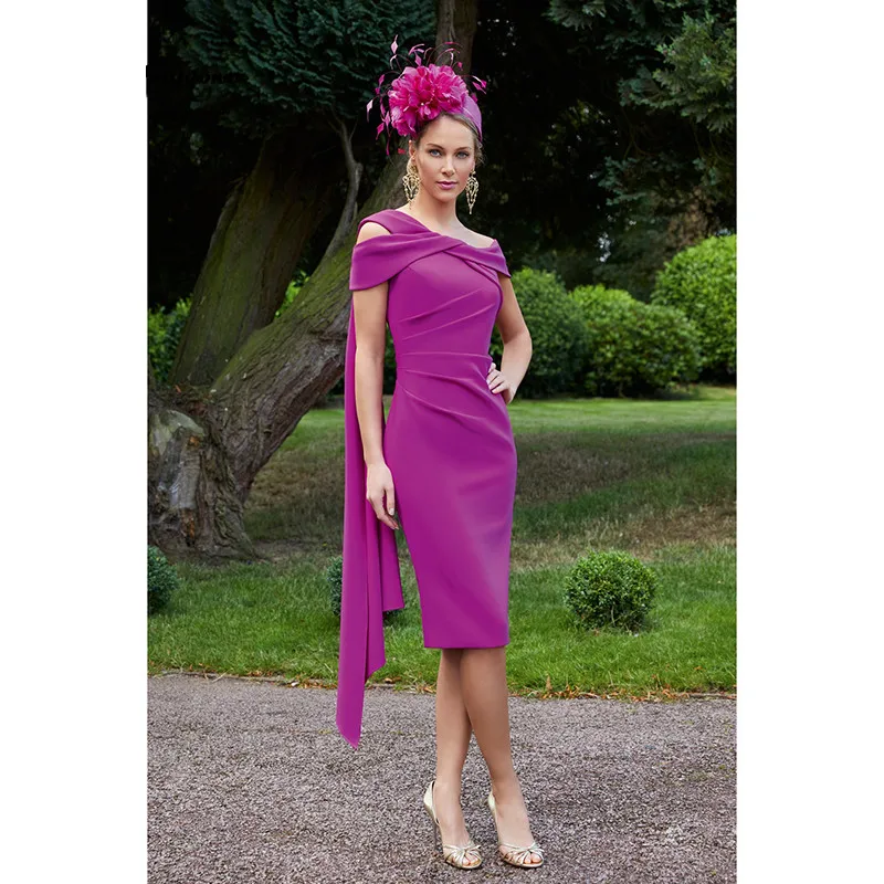 Newest Knee Length Pleats Mermaid Purple Mother Of the Bride Dresses Elegant Wedding Guest Gownmãe dos vestidos de noiva
Newest Knee Length Pleats Mermaid Purple Mother Of the Bride Dresses Elegant Wedding Guest Gownmãe dos vestidos de noiva