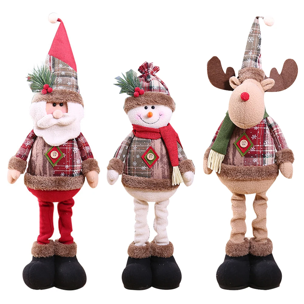 

Рождественские куклы, подарки, милая кукла Санта-Клаус, снеговик, лось, рождественская елка, Новогоднее украшение, Рождественское украшение для дома