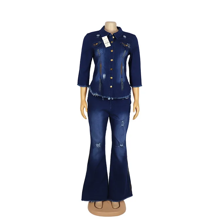 Elegant Women Two Piece Set Denim Jackets Tops and Pants Office Lady Elegant Suits Matching Sets Work Tracksuit Outfits African
Elegant Women Two Piece Set Denim Jackets Tops and Pants Office Lady Elegant Suits Matching Sets Work Tracksuit Outfits African