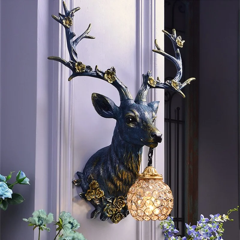 Nordic Vintage Wall Lamp Home Decor luxury Ancient Loft Resin Deer LED Wall Light Bedroom Wall Sconce indoor Lighting Fixture
Nordic Vintage Wall Lamp Home Decor luxury Ancient Loft Resin Deer LED Wall Light Bedroom Wall Sconce indoor Lighting Fixture