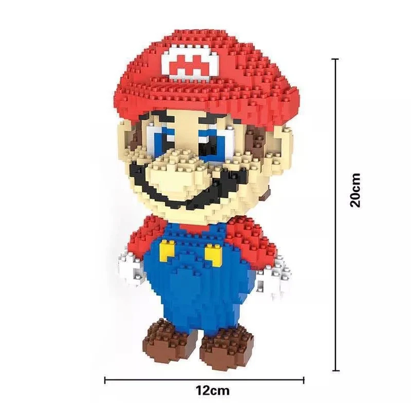 3d модель Super Mario Red 1350 шт. DIY алмазные мини блоки игрушки для детей без