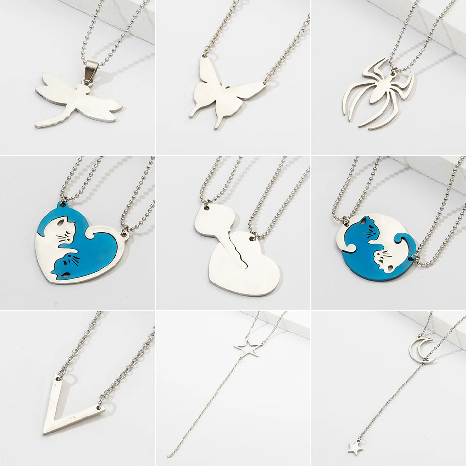 Stainless Steel Necklace for Women Men Simple Long Chain Rectangular Moon Star Pendant Choker Statement Couples Wedding Gift
Stainless Steel Necklace for Women Men Simple Long Chain Rectangular Moon Star Pendant Choker Statement Couples Wedding Gift