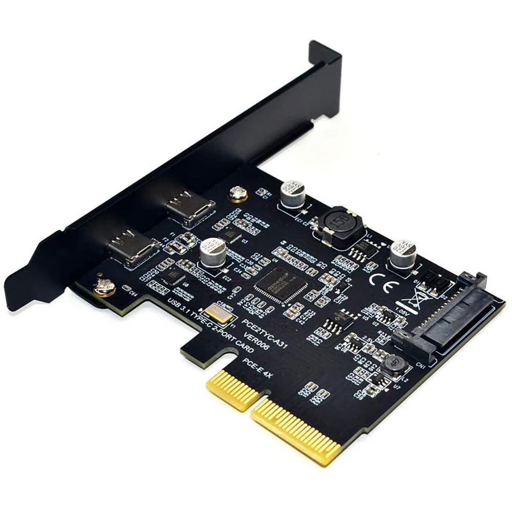 PCI E Express 4X к USB 3 1 Gen 2 (10 Гбит/с) портовая Расширительная карта типа C ASM3142 чип 15