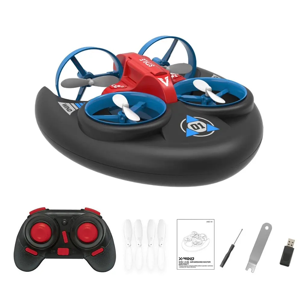 

JJRC H101 Mini Drone Helicopter 3-in-1 RC Quadcopter Water-Ground-Air Mode Drone Aircraft Dron Toy Gift Adult Children