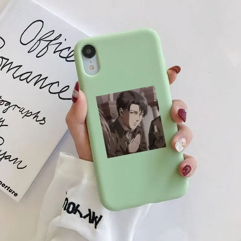 Levi Attack on Titan Phone Case Liquid Silicone Phone Case for iPhone 11 Pro Max XR XS X Candy Cover for iPhone 6 6S 7 8 Plus
Levi Attack on Titan Phone Case Liquid Silicone Phone Case for iPhone 11 Pro Max XR XS X Candy Cover for iPhone 6 6S 7 8 Plus