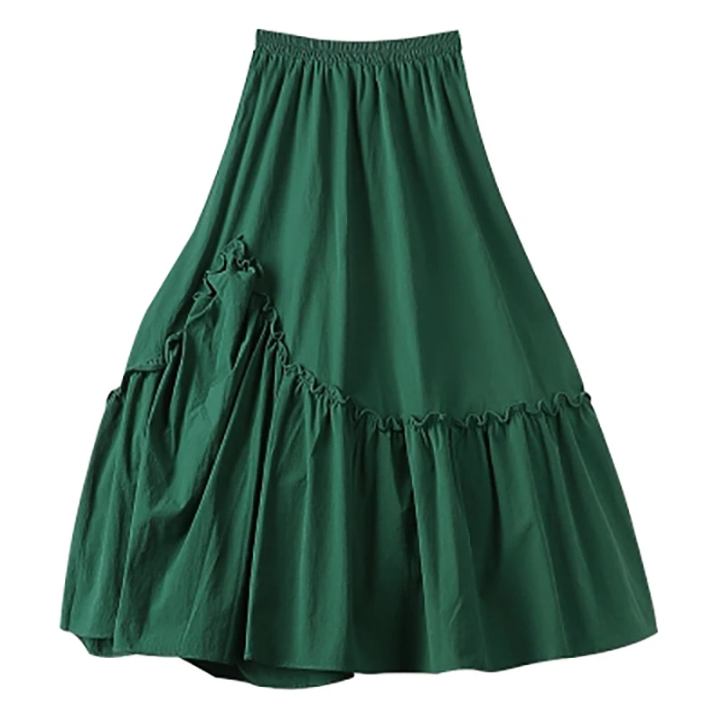 Womens Skirts 2021 Summer Vintage Long Skirt Green Elastic High Waisted Streetwear Fashion Irregular Fungus Midi Skirt Female
Womens Skirts 2021 Summer Vintage Long Skirt Green Elastic High Waisted Streetwear Fashion Irregular Fungus Midi Skirt Female