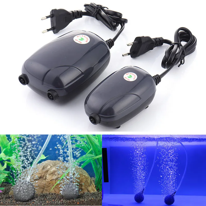 

220V 3W 5W Aquarium Air Pump Silent Fish Tank Mini Oxygen Pump Air Compressor Aquarium Accessories Single Double Air Output