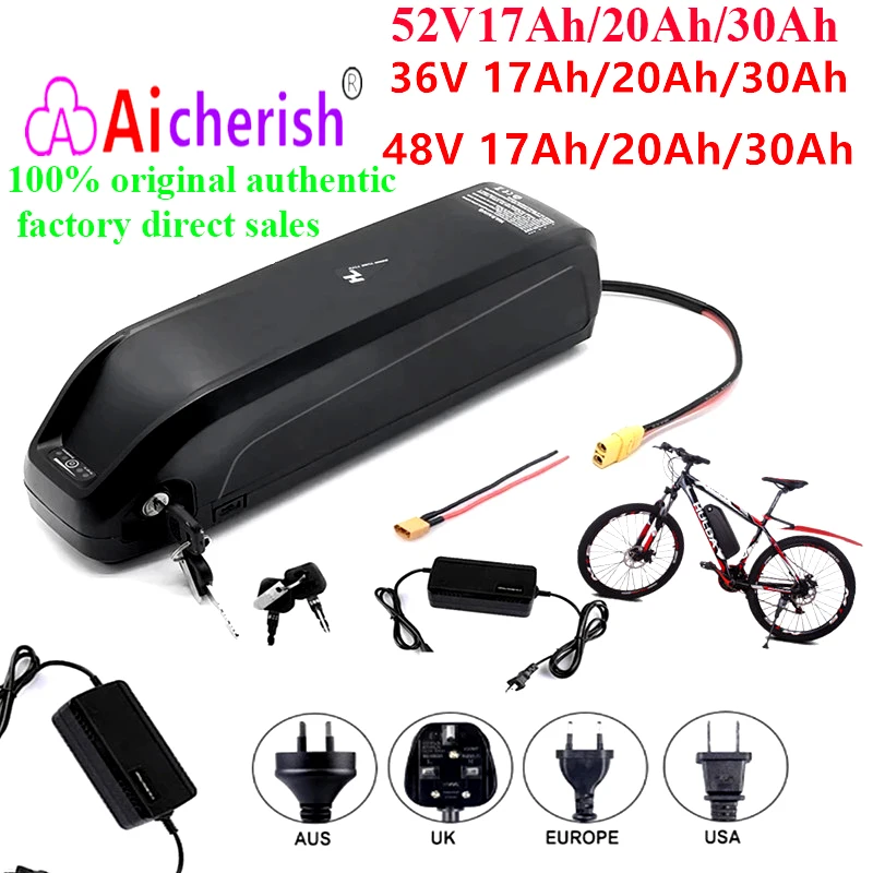 Ebike Battery 48V 20AH 36V 10AH 52V 17AH Electric Bike Samsung Lithium ion 18650 Cells Pack Fit for E Bike Bafang Motor
Ebike Battery 48V 20AH 36V 10AH 52V 17AH Electric Bike Samsung Lithium ion 18650 Cells Pack Fit for E Bike Bafang Motor