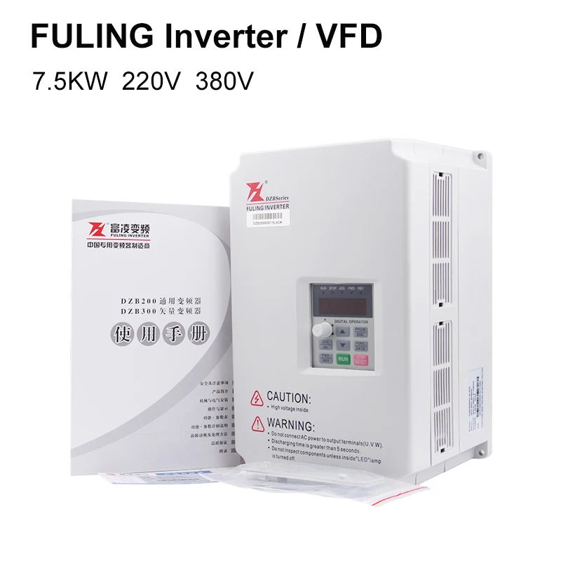 

7.5KW FULING Inverter VFD Cnc Router Parts Drive Inverter 18A Current, Suitable For 6KW 7.5 KW 220V 380V CNC ATC Spindle Motor