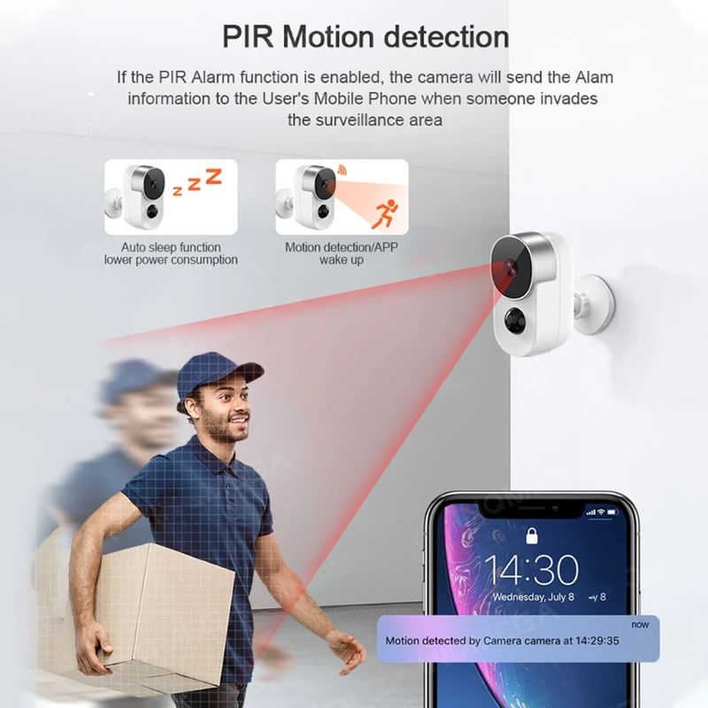 Наружная камера высокого разрешения 1080P, беспроводная камера s, обнаружение дома, двустороннее аудио, ночное видение, низкое энергопотребле...
Наружная камера высокого разрешения 1080P, беспроводная камера s, обнаружение дома, двустороннее аудио, ночное видение, низкое энергопотребле...