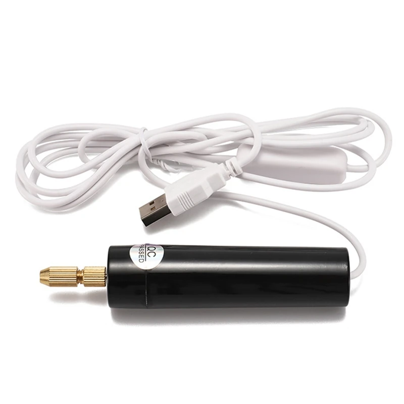 Mini Hand Drill USB Powered Handheld Rotary Set With Twist Bits For Metal Wood Jewelry | Инструменты