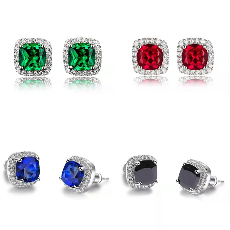 Colorful Geometric Zircon Engagement Stud Earrings for Women Silver Square Rare Earth Glass Earrings Jewelry Accessories
Colorful Geometric Zircon Engagement Stud Earrings for Women Silver Square Rare Earth Glass Earrings Jewelry Accessories