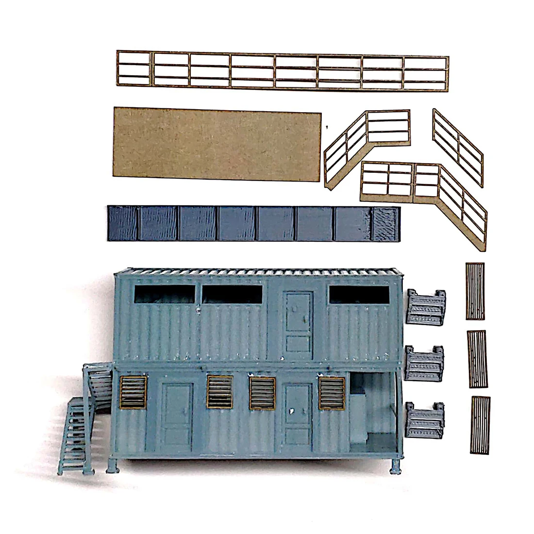 1:87 HO Scale Train Railway Scene Decoration Two-story Container House Model for Sand Table
1:87 HO Scale Train Railway Scene Decoration Two-story Container House Model for Sand Table