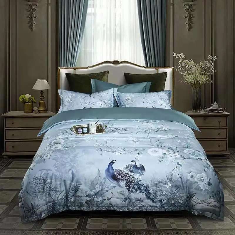 100% Egyptian Cotton US size Bedding Queen King size 4Pcs Birds and Flowers Leaf Gray Shabby Duvet Cover Bed sheet Pillow shams
100% Egyptian Cotton US size Bedding Queen King size 4Pcs Birds and Flowers Leaf Gray Shabby Duvet Cover Bed sheet Pillow shams