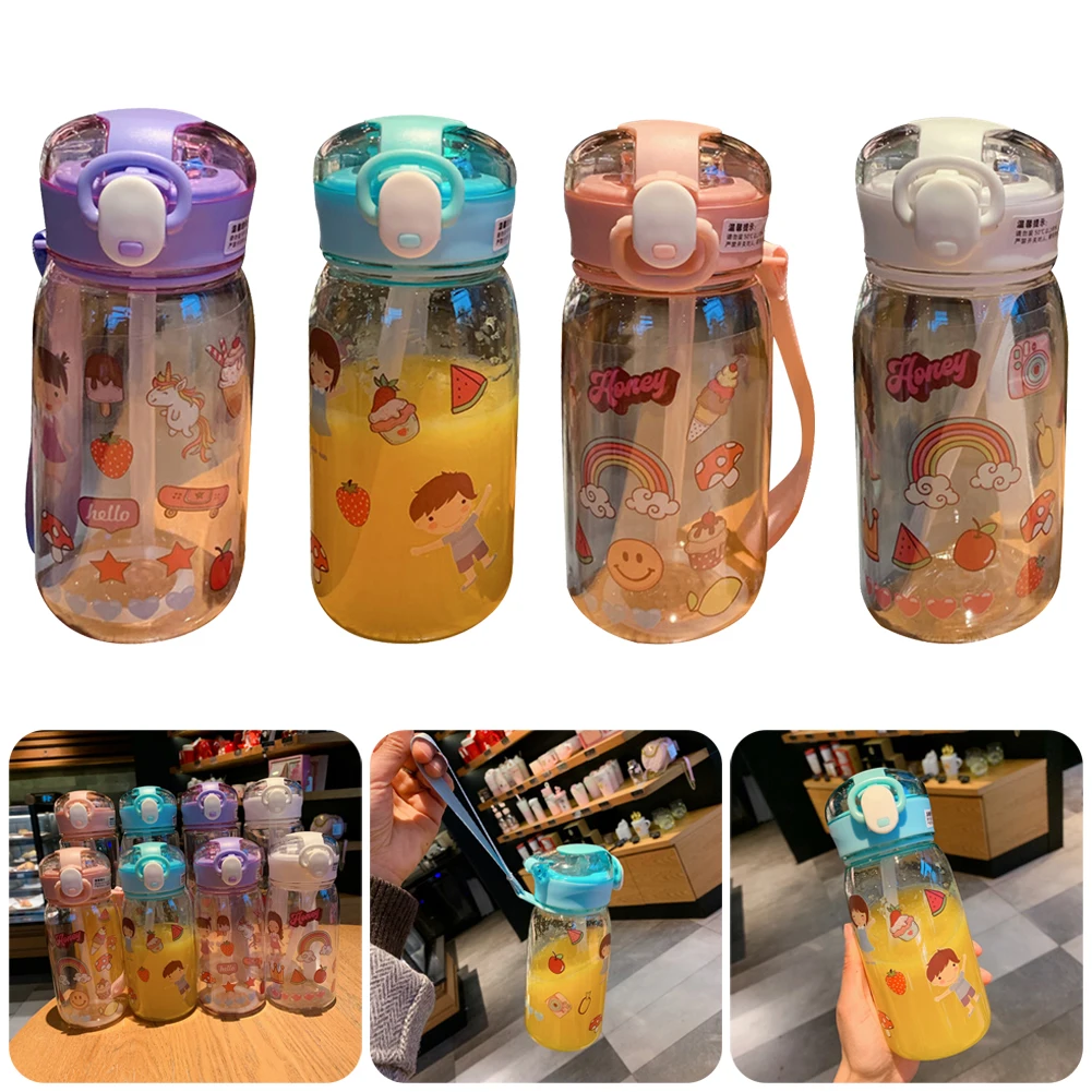 400ML Kids Plastic Water Bottle with Straw Cute Patterns Leak Proof Flip Top Lid Plastic Drinking Bottle Portable Carry Handle
400ML Kids Plastic Water Bottle with Straw Cute Patterns Leak Proof Flip Top Lid Plastic Drinking Bottle Portable Carry Handle