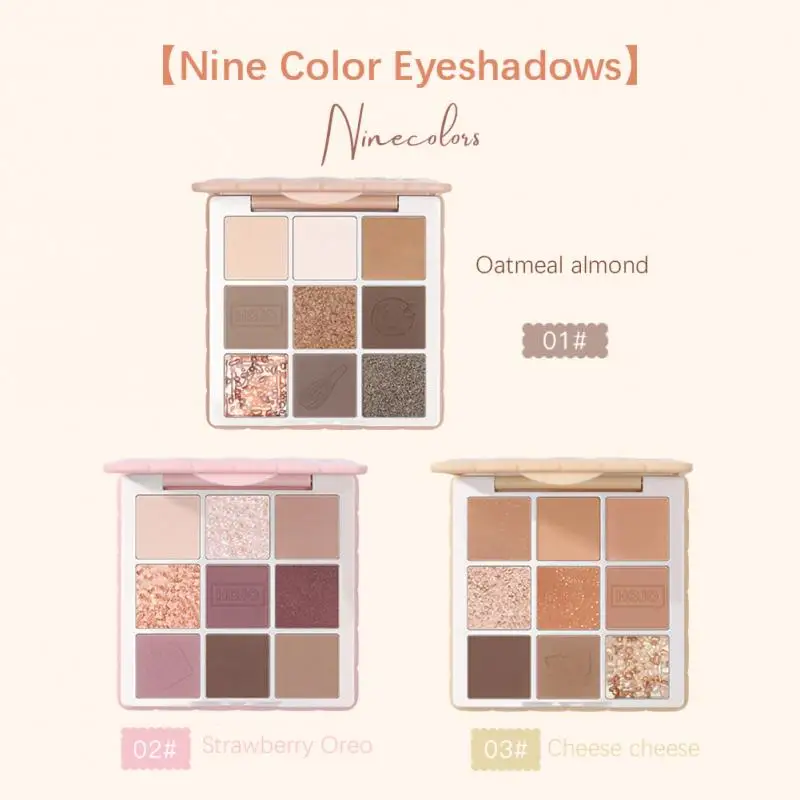 

HOJO New Alluring Sandwich Cookies Nine-Color Eyeshadow Palette No-Flying Powder Lasting Color Water-Proof Novice Cosmetic TSLM1