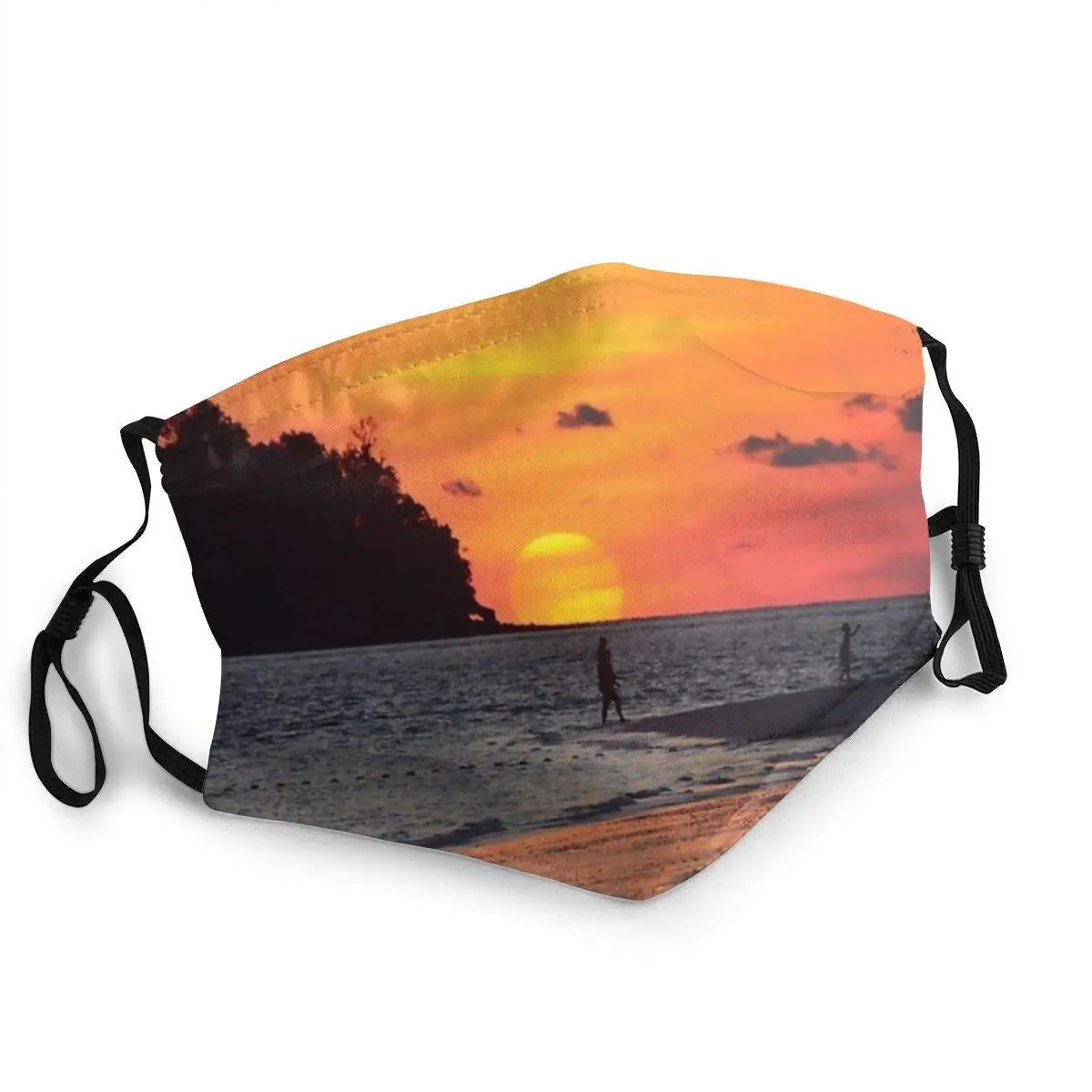 

Sunset Print Adjustable Mask Face Nose Mouths Cover with Anti Dust for Teen Men Women