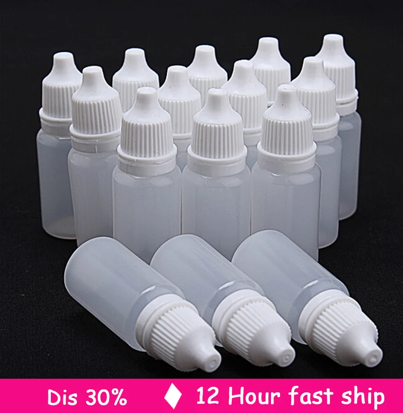 10ml Empty Plastic Dropper Bottles Container Vials, Suit for Solvents, Light oils, Paint, Essence, Eye Drops, Saline
10ml Empty Plastic Dropper Bottles Container Vials, Suit for Solvents, Light oils, Paint, Essence, Eye Drops, Saline