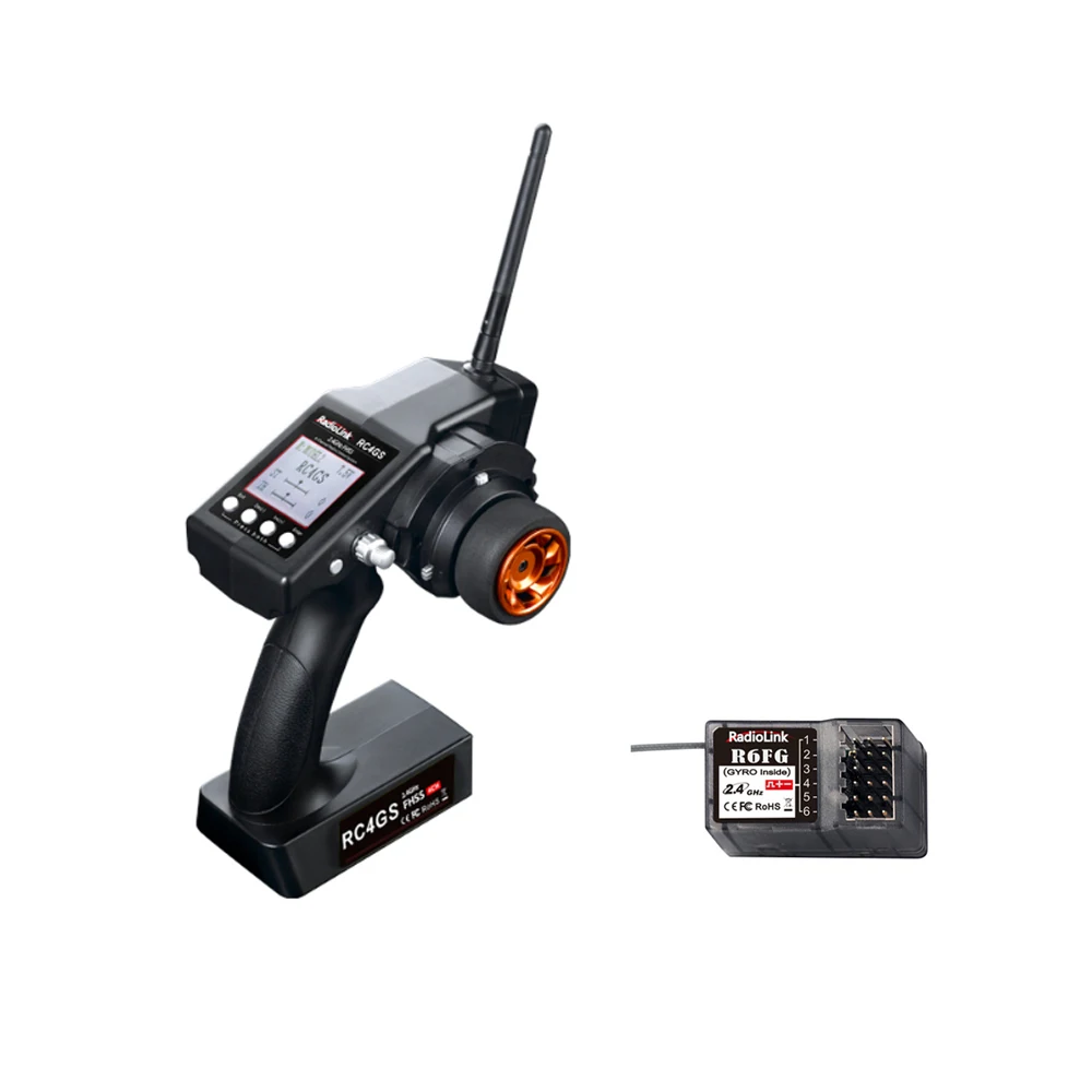 RadioLink RC4GS 2.4GHz 4CH Remote Control System Transmitter & R6FG Receiver with Gyro for RC Crawler Car Boat RC Parts
RadioLink RC4GS 2.4GHz 4CH Remote Control System Transmitter & R6FG Receiver with Gyro for RC Crawler Car Boat RC Parts