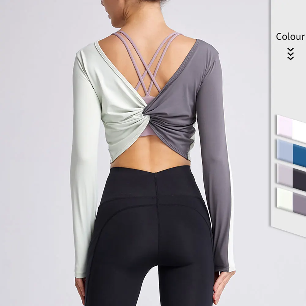 Seamless Yoga Top Long Sleeve Workout Tops Women Fitness Crop Tops Active Sportswear Sexy Cross back Women Shirts Gym Clothing
Seamless Yoga Top Long Sleeve Workout Tops Women Fitness Crop Tops Active Sportswear Sexy Cross back Women Shirts Gym Clothing